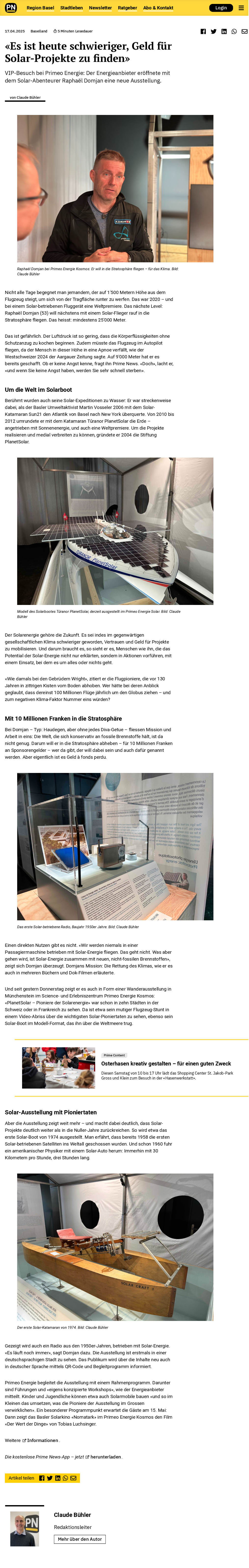 Prime News am 17.04.2025: VIP-Besuch bei Primeo Energie