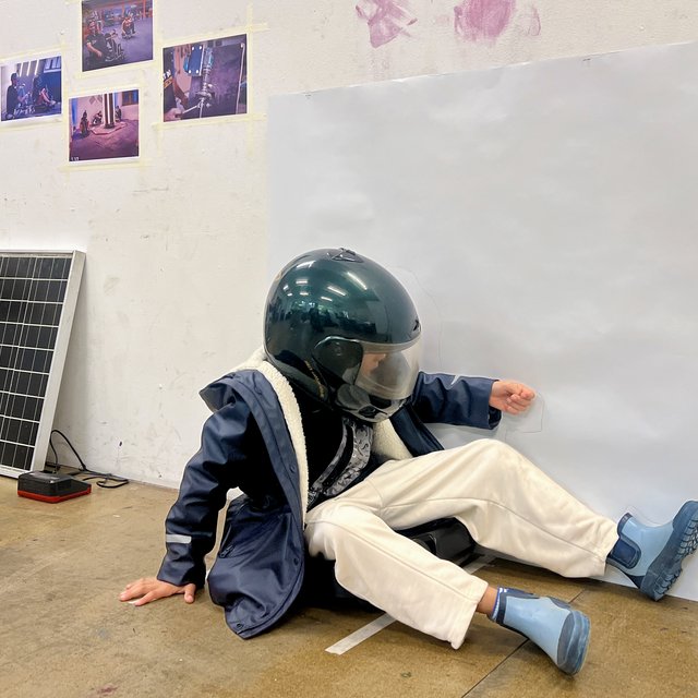 Körper vermessen für Seifenkistenbau.